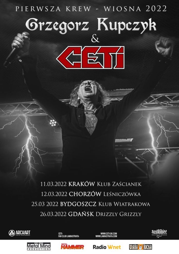 Plakat trasy koncertowej CETI "Pierwsza Krew"